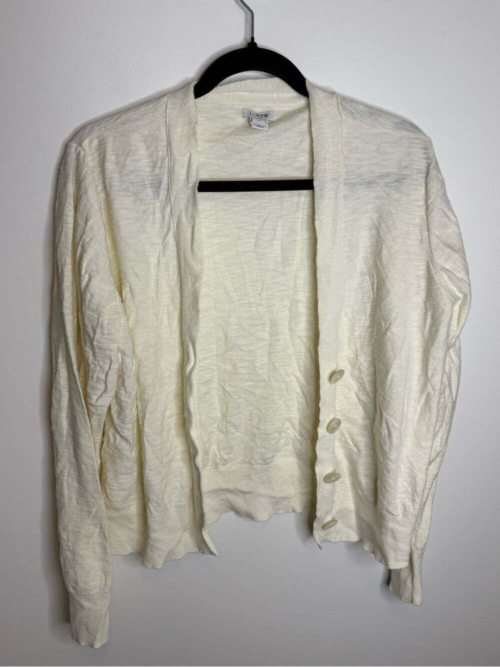 J. Crew Ivory Button-Front Women's Cardigan size XL